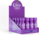 麻省理工学院(Alfa Vitamins)的Sleep Shot - 包含10 MG的Melatonin,Vitamin B6,L-Thenine用于健康睡眠和夜间时间常规-2.5oz的Shot Bottle - 20 pack