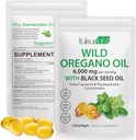 Oregano Capsules的石油 - Oregano软胶的成份油 - Oregano软胶的成份油 - Oregano的成份油 1 600mg 黑种子油 200mg - 高卡瓦罗尔和Thymoquinone 用于免疫支持