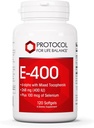 E-400 268号议定书(400 IU) - 维生素E 软胶 - 抗氧化剂加硒-d-Alpha 混合托科费洛尔 - 乳品免费和Halal - 120 软胶