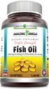 惊人的奥米加三重力量鱼油(Omega-3,EPA/DHA) Supplement → 1360 Mg Per service → 120 Softgels → Non-GMO → Gluten-free → 美国制造