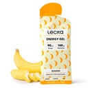 Lecka Energy Gel, 12 Gels 用于耐力运动,用真正的水果和巴西尔种子制造,提供自然能源和电解剂(12 Gels,香蕉)