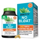 Zenwise Health No Bloat Digestive Enzymes for Gut Health, Gas & Bloating Relief - 多酶文摘增刊 Probiotics, Ginger, Turmeric Dandelion & Lactase - 男人和女人 - 60 Counter