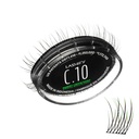 Lashify Curl 10mm Gossamer Eylash 扩展重填 Ombre Green, 简单 DIY False Lashes 用于自然外观