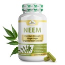 有机维达 Neem Capsules,1000mg - 有机草药补充剂与 Ayurvedic India Neem Leaf Powder - 支持Radiant Skin, Immune, Detox,健康炎症反应 - 120 Veggie Capsules