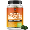 Morning Fat Burner Gummys 女性和男性体重损失 吞噬抑制剂和代谢药 助推剂 热致贝利 肥肉 燃烧器加绿茶 加西亚 绿咖啡 豆类和更多 60古米