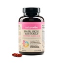 NatureWise 头发皮和直肠维生素,Biotin 5000mcg w/Hyaluronic Acid, C, B Complex, D3, A, E, Iron - 非GMO, Gluten Free - 150 Softgels [50日供应]