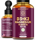 液体维生素D3配有K2 & 甘化镁 维生素D 滴入10000 IU 滴入量 K2 200mcg Mk7 液体维生素D3 + K2 补充供男性和女性使用 高吸收量 MCT Oil → Gluten Free → 非GMO