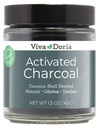 Viva Doria Virgin 激活的炭粉,椰子壳衍生物,食品级,1.5 Oz Glass Jar