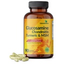 未来生物素 Glucosamine Chondroitin Turmeric & MSM 高级联合公式,支持健康关节和移动 - 非GMO, 90 Capsules