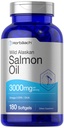 Horbäach 野生阿拉斯加沙门鱼油 180 软胶 Capsules 180 自由的Gluten, Non-GMO 高概率 Omega-3 脂肪酸的绝佳来源 EPA和DHA