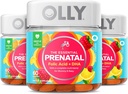 Olly 产前多维生素Gummy、Folic Acid、维生素D、Omega DHA、Chewable Supplement、60 Gummys Citrus 3 计数