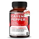 Cayenne Pepper Capsules - 带有肉桂、姜、卡达莫姆、Hawthorn Berry的超综合体 - 支持文摘、流通和整体健康(180个计数(1包))
