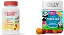 SmartyPants Kids 多维塔明Gummys,无糖:Omega 3 (ALA) & OLLY Kids Chillax, Magnesium Gummys Plus L-Theanine, Lemon Balm, Calm Chews for Kids 4+, Sherbet Flavor - 50 Counter (Pack of 1) (中文(简体) ).
