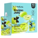 Hethstia Konjac Jelly Green Grape Flavor, 10个邮袋,可饮用的葡萄 Jelly 与Collagen Peptides, 7 Kcal, 无糖, Gluten Free, Keto, Vegan, On-The-Go Chewy Light Snacks (英语).