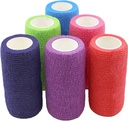 Ever Ready First Aid Self Advanced Cohesive Bandages 4"× 5 Yards - 18 Counters, Rainbow Colors (彩虹彩色)