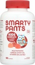 SmartyPants Kids 多维特敏胶:Omega 3鱼油(EPA/DHA),维生素D3,C,维生素B12,B6,维生素A,K & Zinc for Imune Support,Grape, Cherry & Berry Flavors, 90 Counter (22天供应)