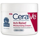 CeraVe 润滑油用于干燥皮肤救济,12 Ounce, Fragranse Free Cream 与 Pramoxine 用于痒救济