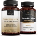 Geranylgeraniol Plus Annatto Max DeltaGold – 用于心脏健康,健康衰老,免疫支持和整体健康 – Geranylgeraniol 60 Capsules – Annatto Max 60 Capsules