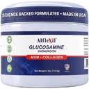 ALFA VITAMINS Alflexil Glucosamine Plus Chondroitin Cream 配有MSM & Collagen,支持健康关节,联合和肌肉疼痛缓解,改善流动性,快速吸收,以及摩斯皮,4 Oz.