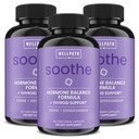 Soothe Hormone 平衡 女性+ 甲状腺素支持 女性(3-Pack) → Cortisol 管理者, Mood 支持, 和代谢 助推 + 肾上腺素支持 → Rhodiola, 硒, 碘 → 适应原体, 180 cm