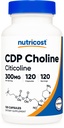 营养成本CDP Choline(花椰菜) 300mg, 120 蔬菜卡普苏莱斯 - 非GMO, 蔬菜友好, Gluten Free