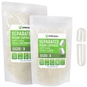 XPRS Nutra Vegan 大小 3 分离 Capsules - 1000 计数 Premium 空盖 分离在袋中 - 清除空盖 - 用于 DIY 补充填充的药