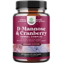 D Mannose 配有 Cranberry 补充剂 - Potent D Mannose 1000 mg Capsules 肾脏防御支持和清洁以及女性和男性尿道切除疗法 - 成年人的Bladder 健康补充剂 - 60个计数
