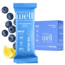 MenoWell Menopause 蛋白棒换妇女,体重管理支持,新鲜蓝莓柠檬,25%每日纤维,植物基,7克蛋白,1克添加糖,10个计数(包1)