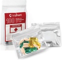 100 Pack Mylar Smell Prof XL Medicine Bags - 双双Tip Perm的Ziplock辅助袋. Marker; Pill Pack Bagies 用于医药,珠宝,硬件; Zipper 密封药袋(3.5 x 2.5,银)