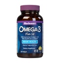 BlueBonnet 营养 Omega-3 大脑公式 自然野生捕捉Triglyceride表 DHA 1000 mg EPA 210 mg, 高度集中认知健康与健康支持补充, Gluten-Free Softgel, 黄/清, 柠檬, 120 mg