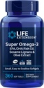 生命延长 Super Omega-3 360 Softgels, Easy to Swallow, EPA/DHA Omega3 Fish Oil, Sesame Lignans & Olive Extractions (英语).