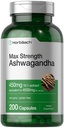 Horbäach Ashwagandha 补编 最大力量 200卡普勒斯 女性和男性 非GMO,格鲁滕自由