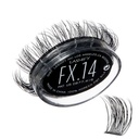 Lashify Fluffy FX 14mm Gossamer DIY 眼线扩展重填,用于最曲折和最流线的外观,黑色,容易的假拉壳