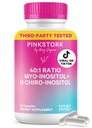 Pink Stork Inositol 妇女补编-40:1 Myo-Inositol & D-Chiro Inositol – 荷尔蒙平衡、生育率和骨骼支持-周期常态和元质健康,30种服务