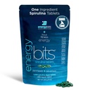 ENERGYBITS - 有机螺旋藻片 - 以植物为主的藻类超食品 - 用于聚焦,适应,能源 - 植物蛋白 - 不含胶原 - 柯拉根,维生素B12,Omega 3 - Keto & Vegan - 1000 Algae片
