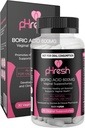 pHresh Boric Acid Propositions for Women, Odor 使用的Propositions, 自然女性护理支持阴道健康和促进健康pH平衡——美国制造
