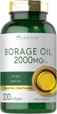 Carlyle Borage Oil Supplement → 2000 mg → 200 Softgel Capsules → 320 mg of GLA → 冷压和六烷自由 → Non-GMO & Gluten Free