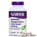 Natrol 甘油镁补充物 240 mg - 高吸收 - 平静 甘油镁用于睡眠 - 60 Capsules, 30天供应量