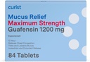 Curist Guaifenesin Mucus Relief 1200 mg 最大强度 OTC - 84 计数 扩展释放片 - 降低Mucus 清晰摄入量(84 计数板块包)
