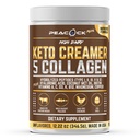 Collagen Keto Coffee Creamer Powder 12.2 oz - 用椰子MCT油水解Collagen Peptides, B12, 镁, 无味蛋白粉, 糖无味咖啡 Creamer for Slippies & Baking