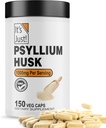 这只是! - Psyllium Husk, 饮食纤维补充剂,Veggie Capsules, 1500 mg Per Service, 150 ct bottle(150 count)