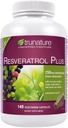 转子 Resveratrol Plus 标准化 Trans-Resveratrol 250 毫克, 140 蔬菜卡普尔