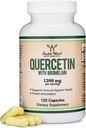 Quercetin with Bromelain - 120 counter (1,200mg services) 免疫健康盖 - 支持男女的健康免疫功能(Vegan Safe,第三方测试,Gluten Free) 由双木公司制作.