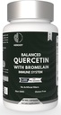 500mg Quercetin with Bromelain Capsules:呼吸支持 非GMO QQ Gluten Free QQ 支持整体健康与健康(60 Capsules)