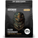 BIRDMAN 猎鹰性能 Vegan 蛋白粉, 31g 蛋白质, 5g Creatine, 5g BCAA, Probiotics, 电解质, 预工作, 低卡布, 无糖和乳制品, 植物基香草蛋白, 29种服务