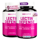 GOBIOTIX Lectin Defense - Lectin Blocker 配有MSM和消化酶的Lecky Gut的Leckin Blocker 补充剂 - 妇女和男子肠内健康中的艾滋病 - 非GMO + Gluten 免费 - 60 Capsules (2)