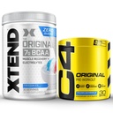 Cellucor Pre Workout & BCAA Bundle, C4 原版Workout Powder, 冷冻弹筒, 30 service + XTEND BCAA 粉, 自由冰, 30 service