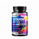 维生素D3 K2 – 可嚼维生素D 5000 IU & K2 MK-7 100 mcg – 1 维生素D K2 辅料 Chews – Immune, Heart, & Bone Support – 非 GMO – Tasty Berry Flavor – 120 可嚼片