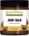 Banyan Botanics Joint Balm – 与Boswellia 和 Gugulu 联合的有机Balm – 支持舒适的联合和整体联合健康 – 4 oz – 非GMO 可持续来源石油自由