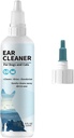 狗和猫耳清洁剂 – 对狗和猫的温柔的氧化溶液 – Pet Ear Wash for Wax, Departs & Odor – Itch Relief, 非刺激性公式 – 4 oz